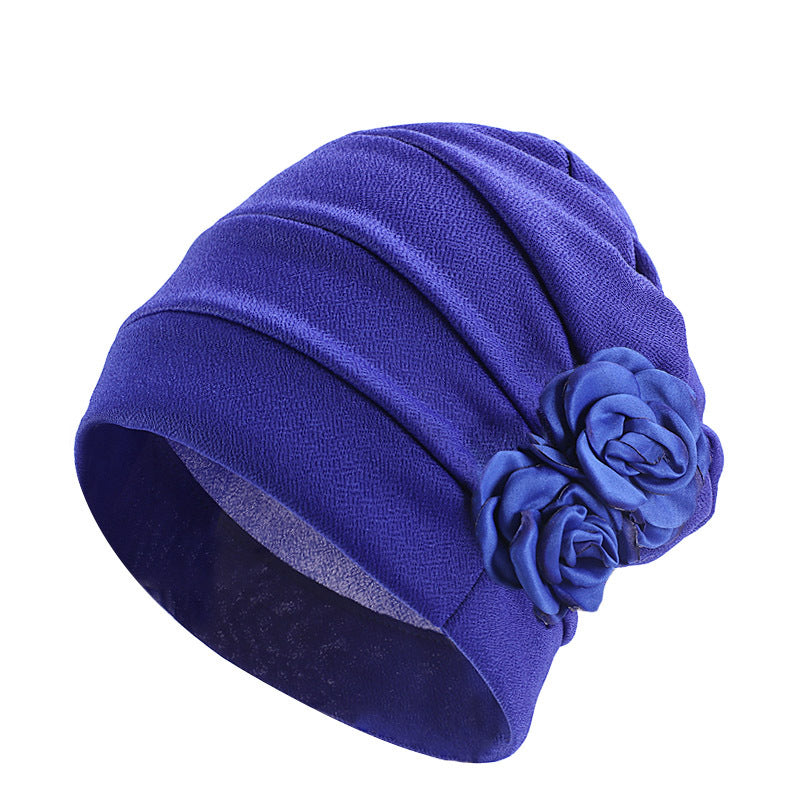 Ethnic Headscarf Chemotherapy Two Flower Headgear