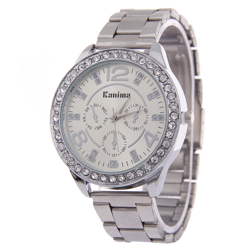 Stainless Steel New High-grade Diamond-set British Watch
