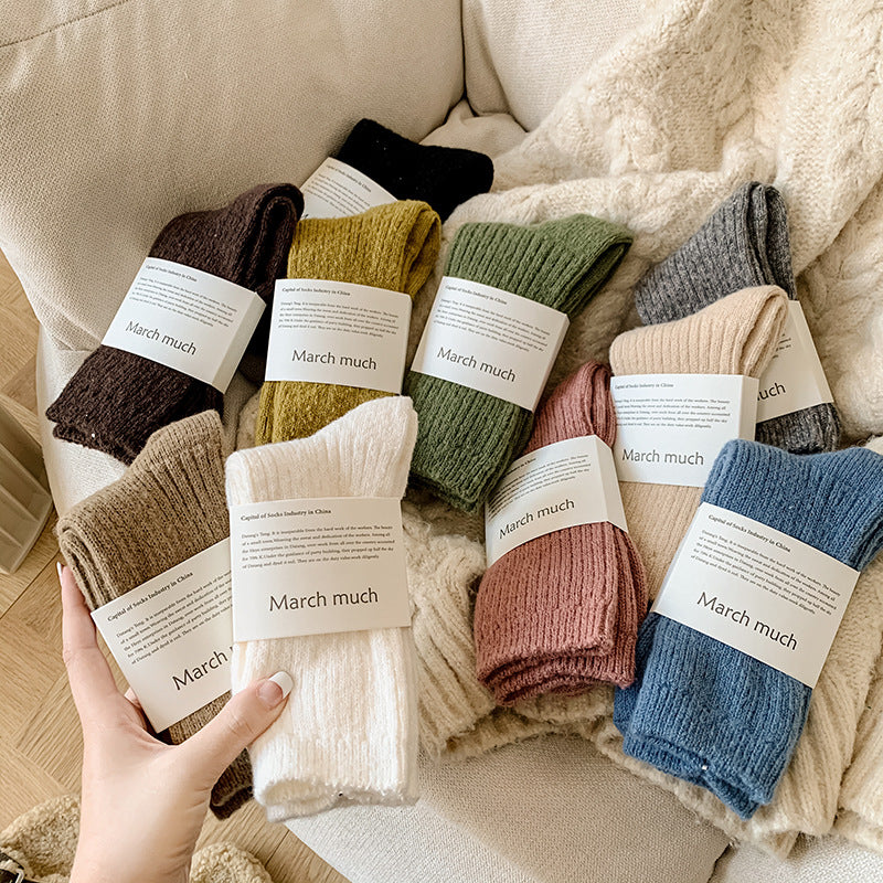 Solid-color Womens Socks Made From Cashmere