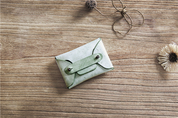 Handmade Vintage First Layer Leather Card Holder Mini Coin Purse