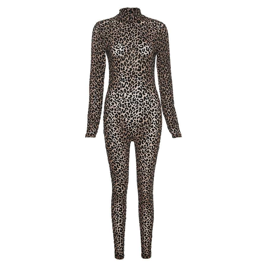 Fashion Sexy Slim Back Zipper Casual Jumpsuit