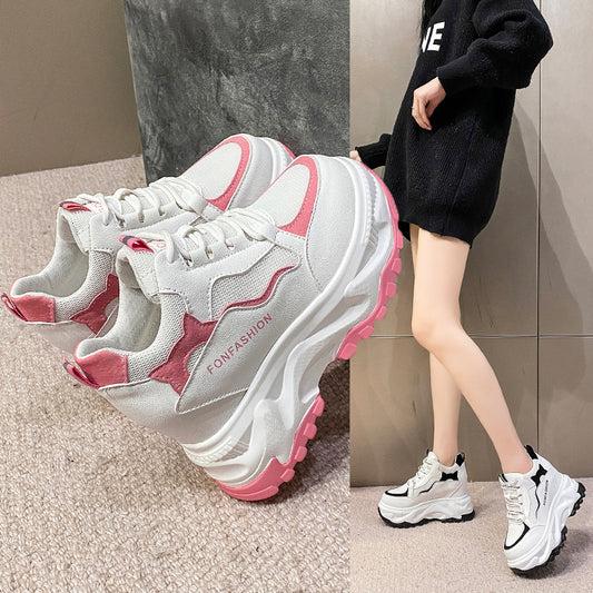 Thick Bottom Height Increasing Insole Casual Daddy Shoes Muffin Sports Women