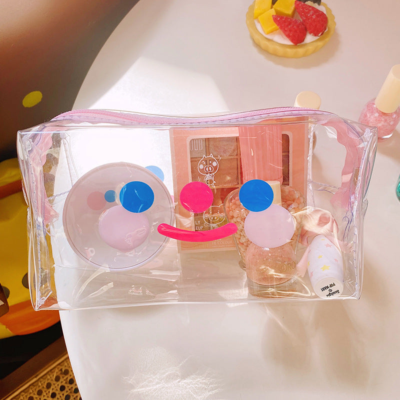 Creative Cartoon Transparent Large-capacity Makeup Bag