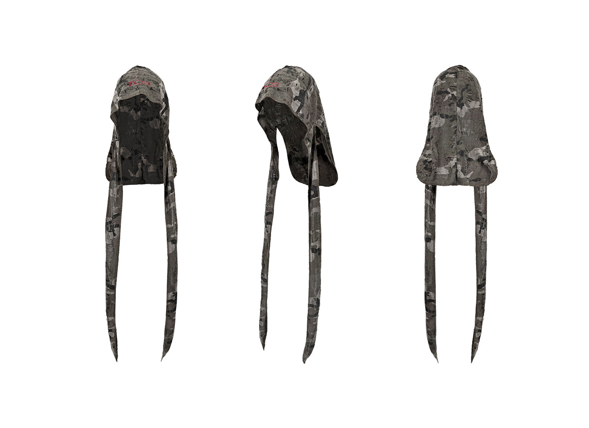 Embroidered Headscarf Destroyed Camouflage Street Hip-hop