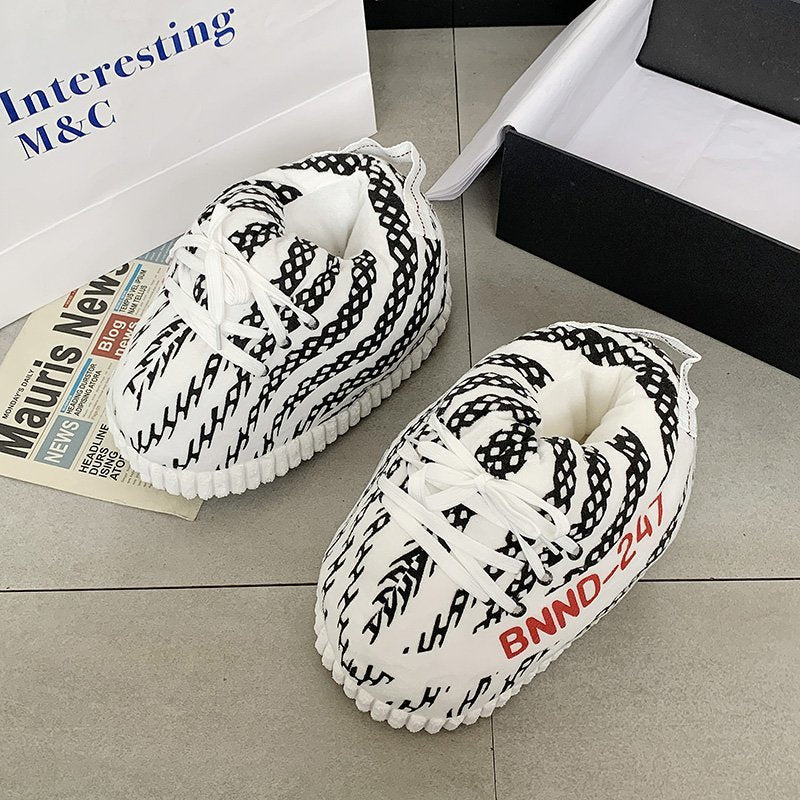 Large Size Cotton Slippers Fashion Cotton Boots Fat Home Bread Shoes