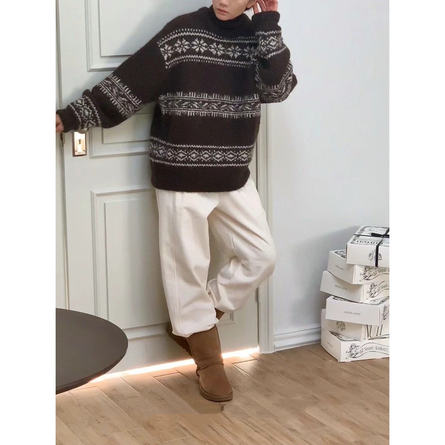 New Vintage Ethnic-style Sweater For Womenloose-fitting And Versatile For Fall And Winter