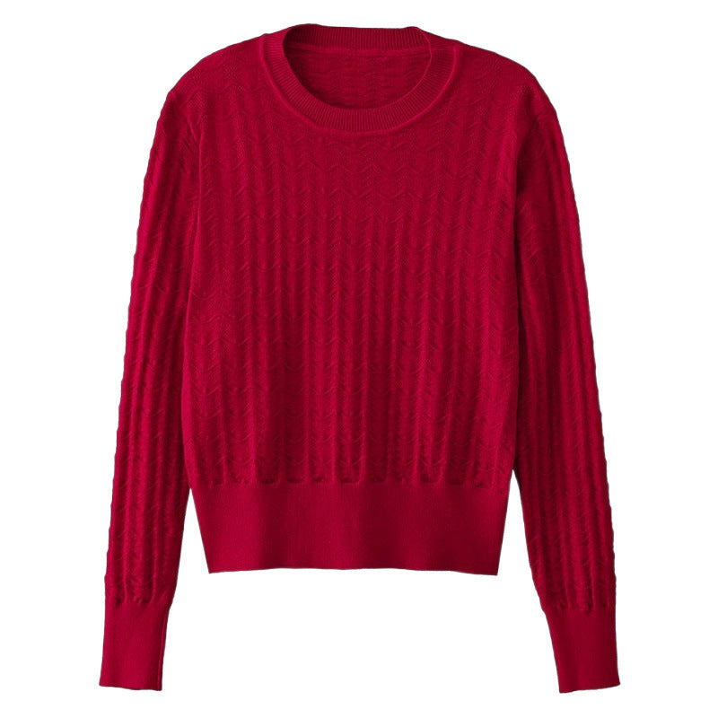 Early Spring Retro Hollow-out Bottoming Shirt Sweater