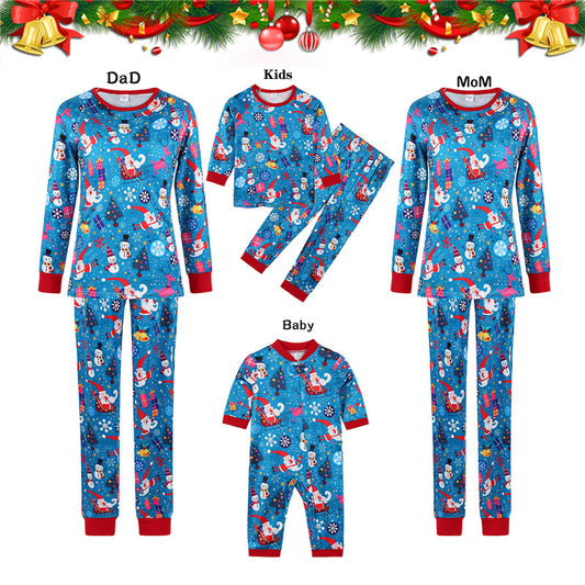 New Parent-Child Christmas Pajamas Parent-child Leisure Wear Set