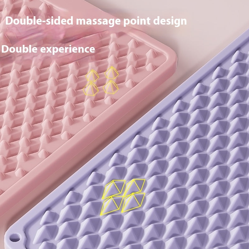 Anti-slip Bath Silicone Double Hardness Thickened Massage Mat