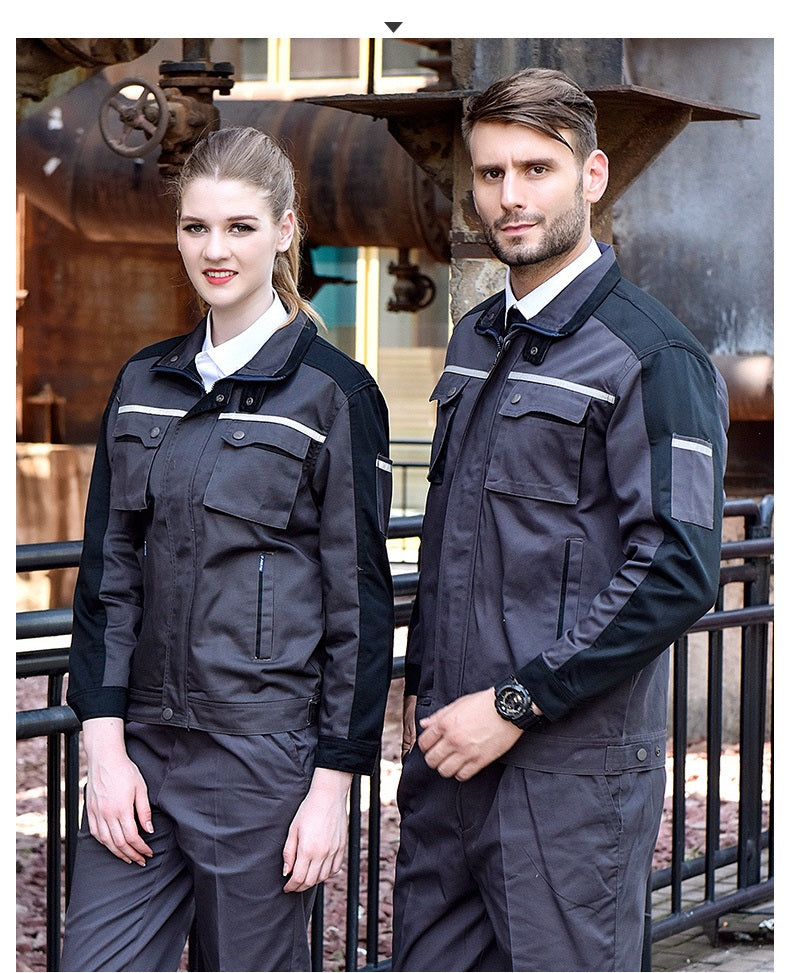 Long-sleeved Overalls Suit Wear-resistant Reflective Strip Labor Insurance Clothing