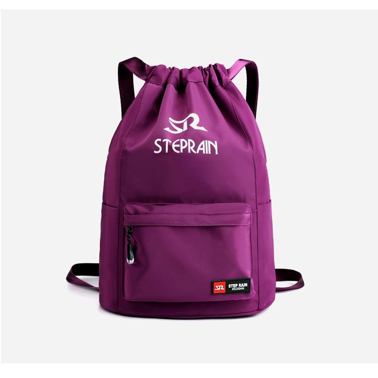 Drawstring Solid Color Simple Drawstring Lightweight Double-shoulder Backpack
