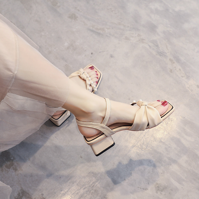 Gentle Fairy Style With High-heeled Sandals Female Trend