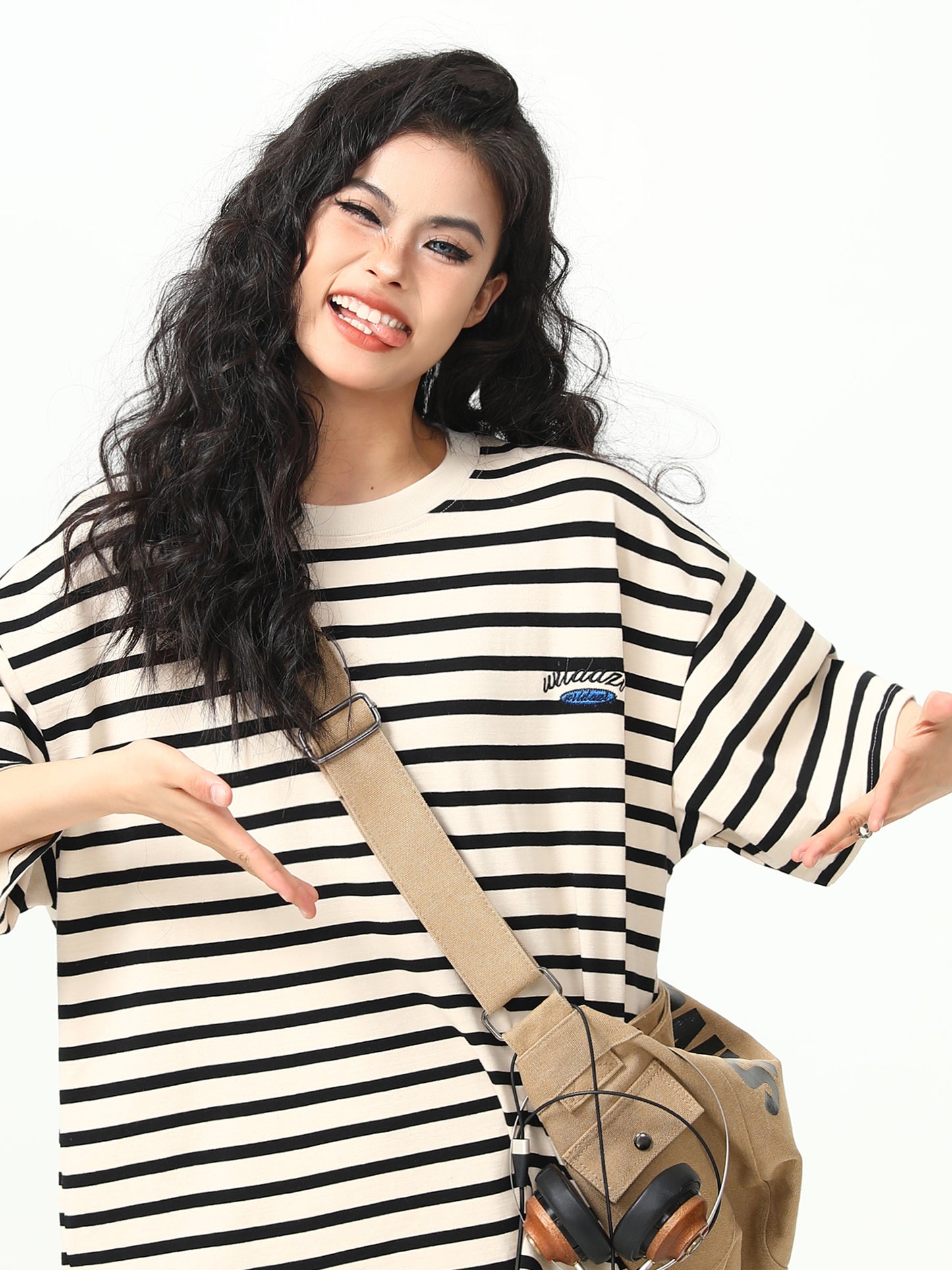 Retro 300g Heavy Striped Short-sleeved T-shirt