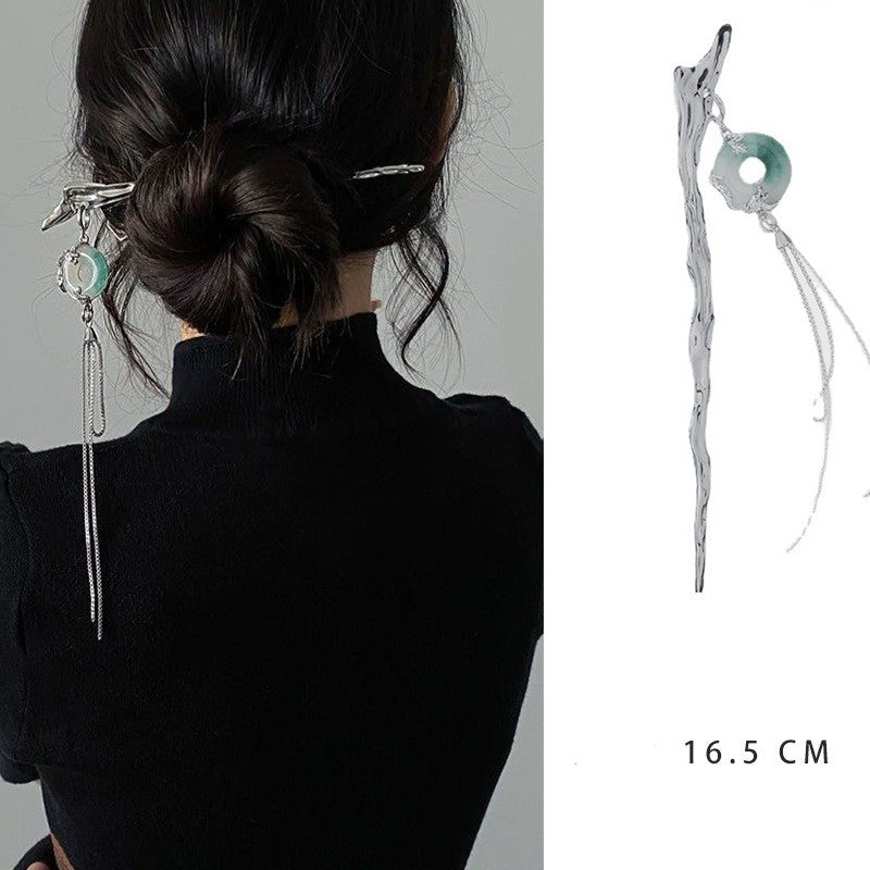 Moonstone Ancient Style Simple Female Fringed Hairpin