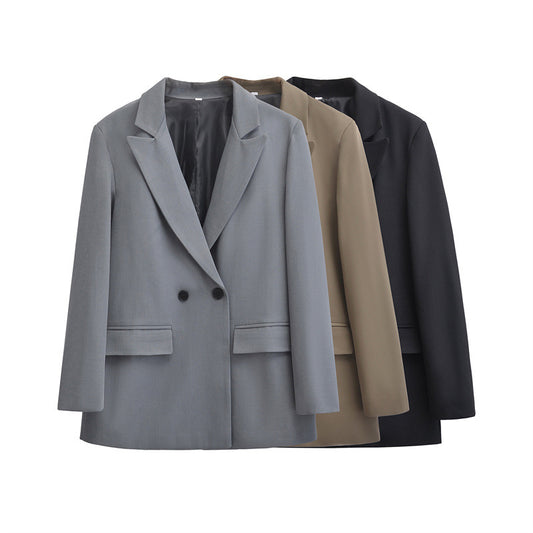 Women's Fashion Loose Cool Double Breasted Coat
