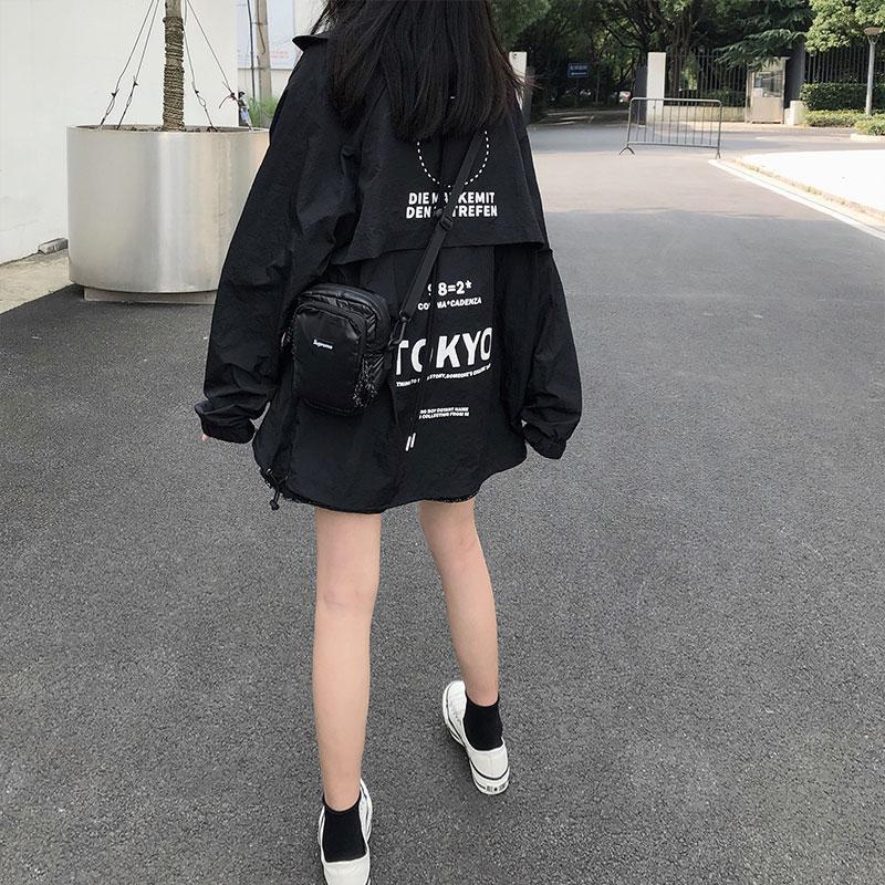 Korean Version Loose Print Patchwork In Fashionable College Style Long Sleeve