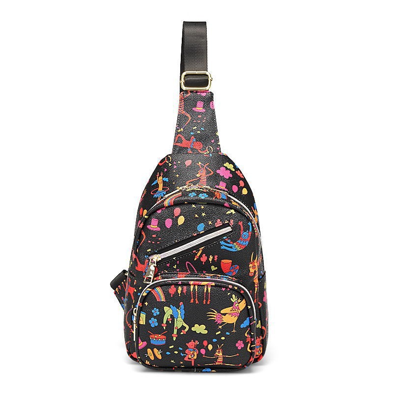 Women's Laser Fashion PU Illusion Shoulder Messenger Bag