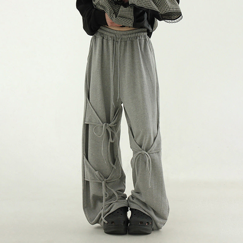 Design Twist Tie Drape Sports Pants Female