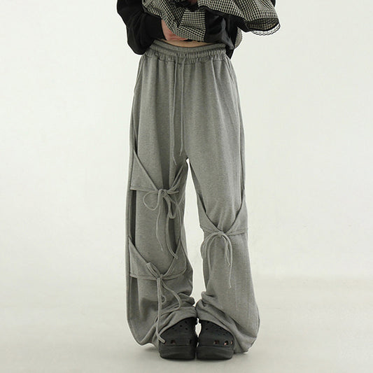 Design Twist Tie Drape Sports Pants Female