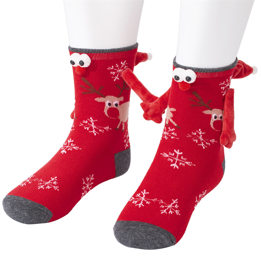 Mid Tube Christmas Couple Socks