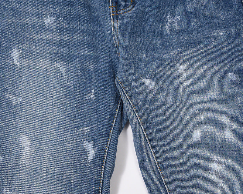 High Street Tide Brand Washed Retro Patchwork Pants