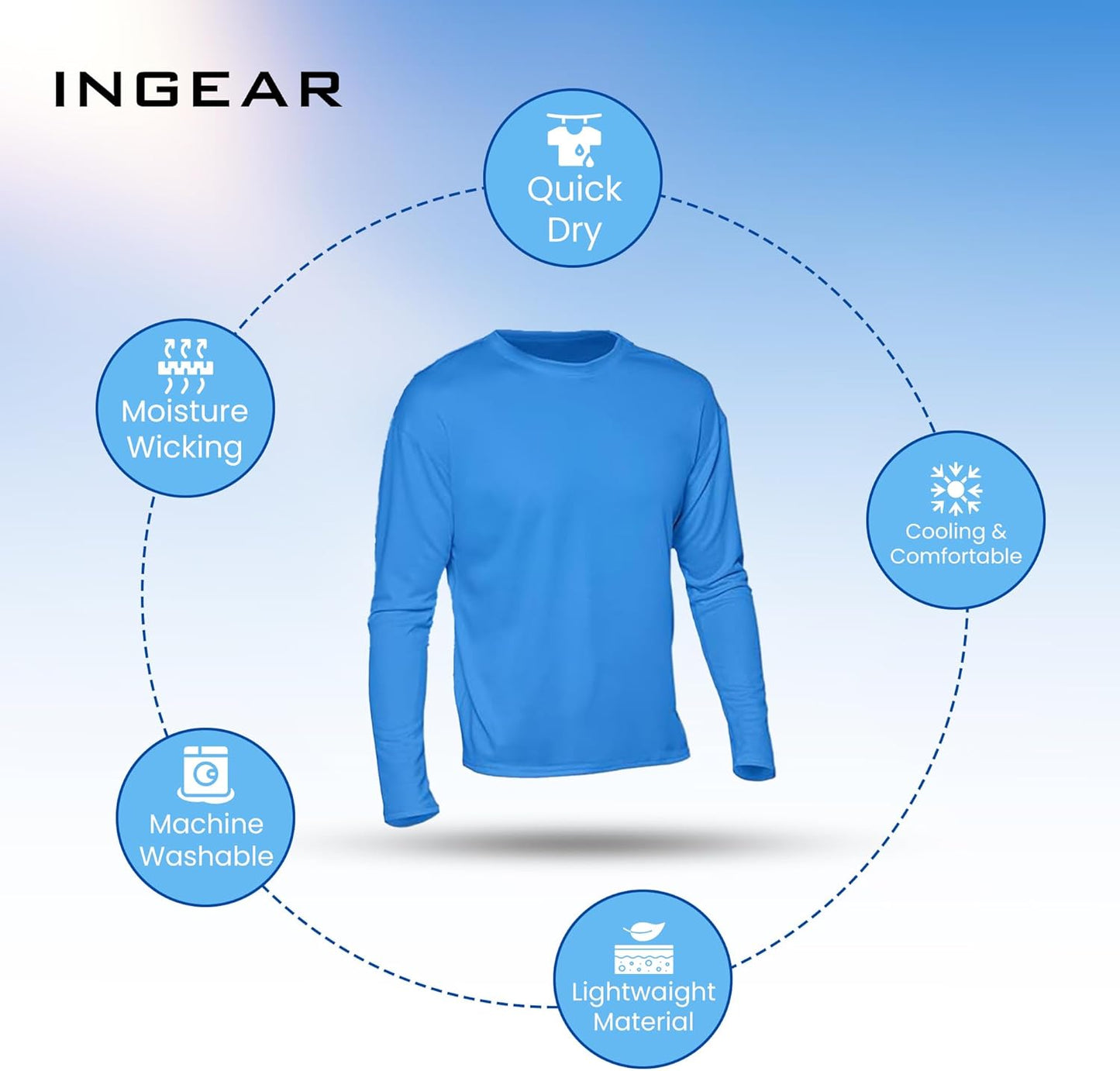 Swim Shirts for Men UPF50+ Sun Protection Shirts Mens Long Sleeve Mens Rash Guard