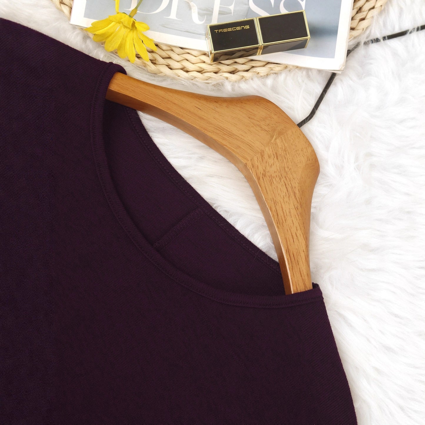 Casual Plus-size Women's Solid-color Long-sleeve Top
