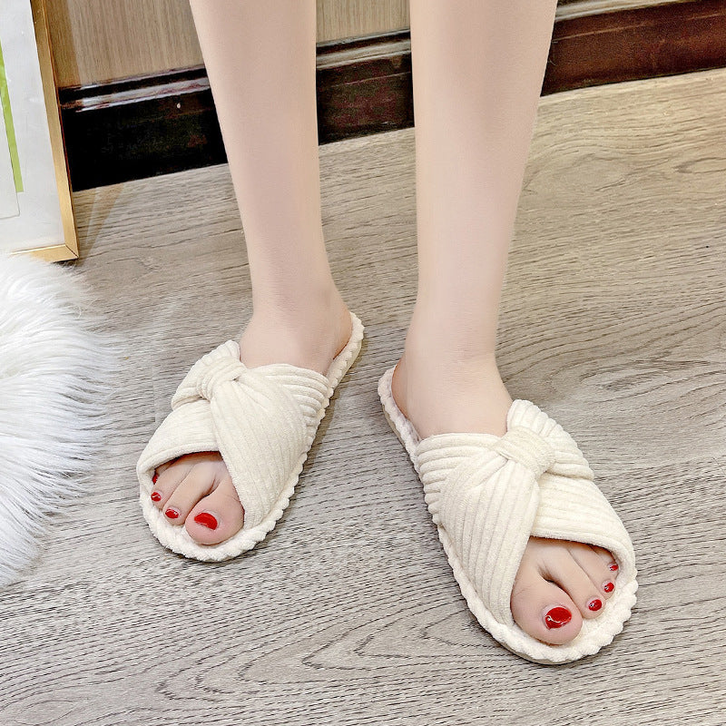 Cute Home Indoor Soft Bottom Comfortable Cotton And Linen Slippers