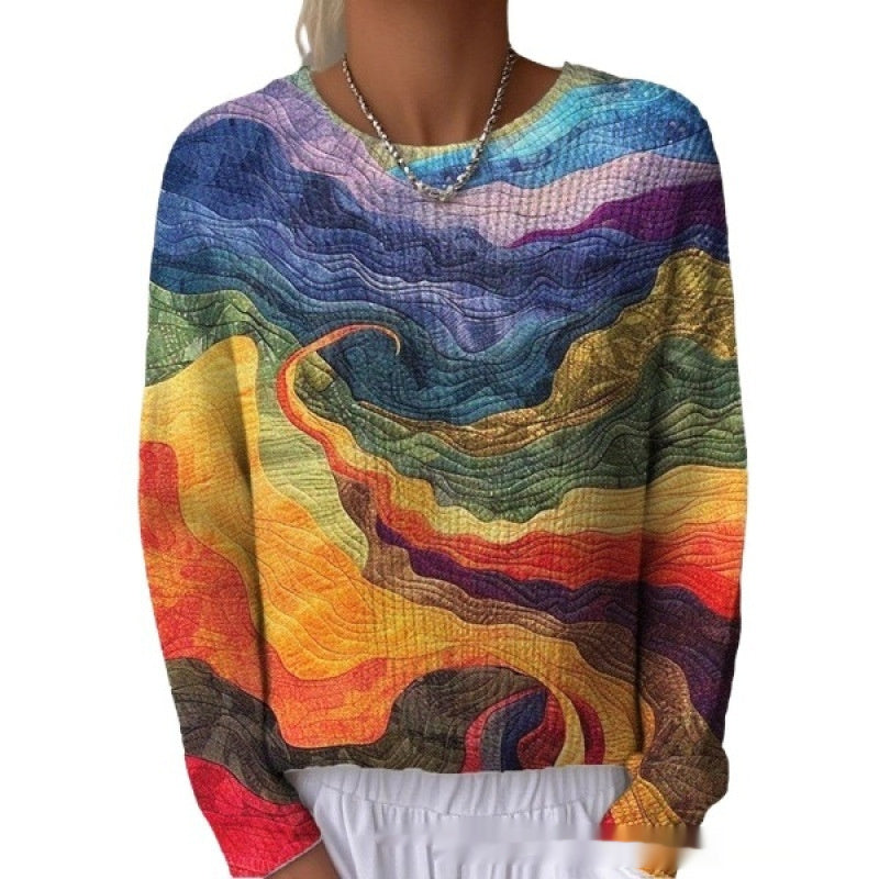 Dame Sweater Med Rund Hals Afslappet Pendler Sweater