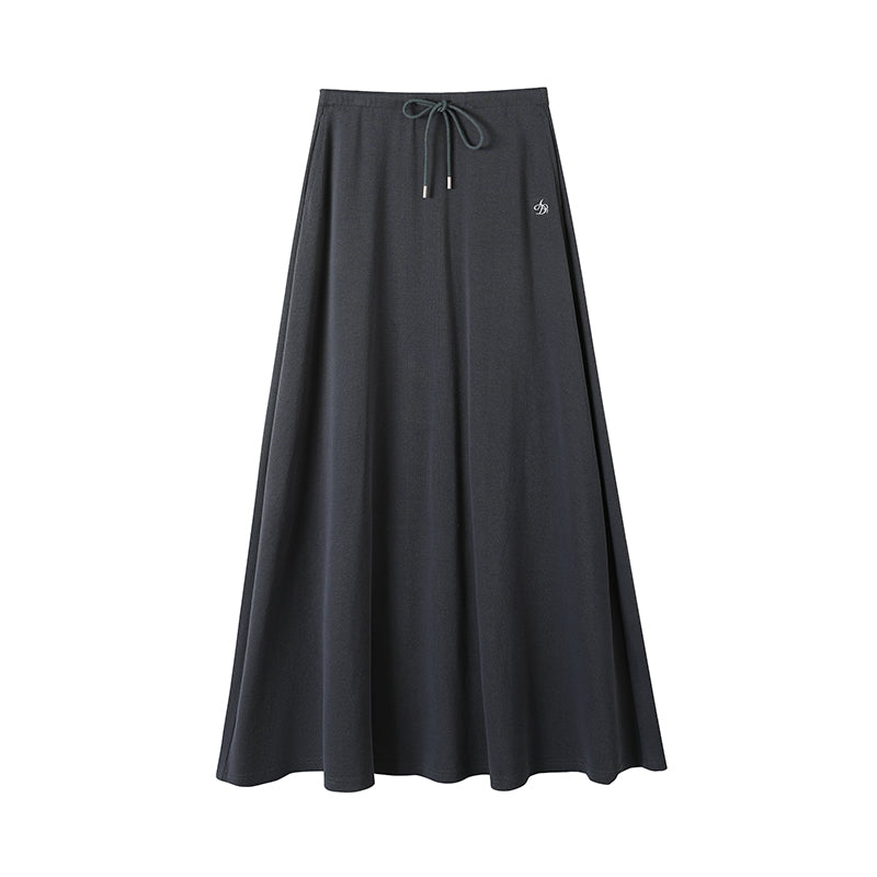 Skirt Women's Drawstring Leisure Skirt Line Long Umbrella