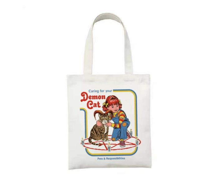 Printed Canvas Bag Personalized Creative Shoulder
