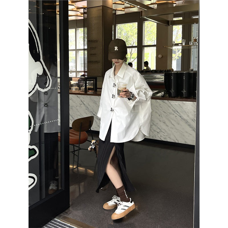 New Womens French-style Sophisticated Minimalist Blouse
