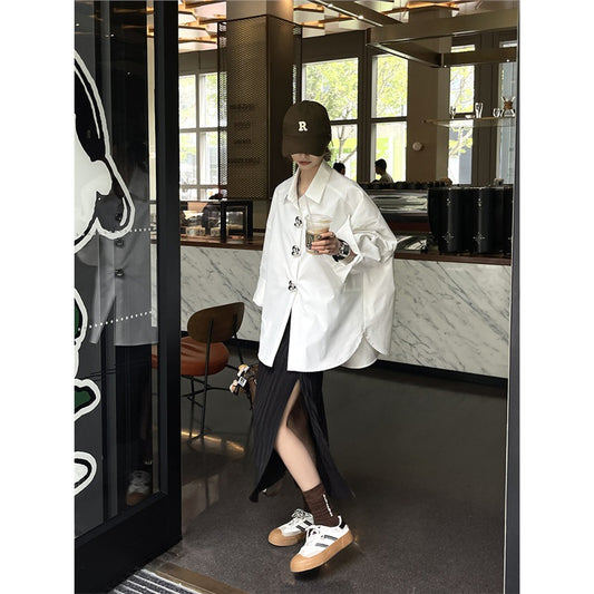 New Womens French-style Sophisticated Minimalist Blouse