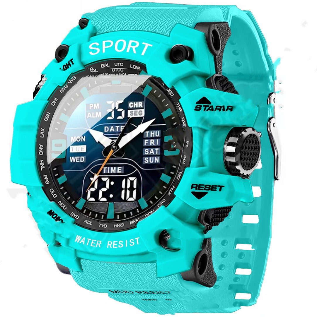 Stylish Black Technology Sports Luminous Boys Electronic Watch