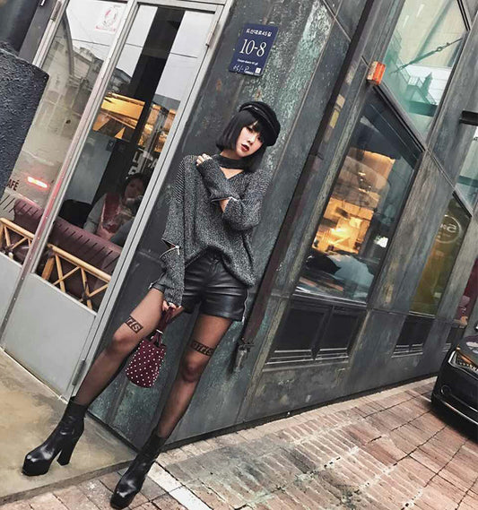 Black Letters Personalized Versatile Printed Stockings
