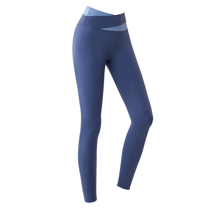Women's V-shaped Contrast Color Hip Lift Sweatpants