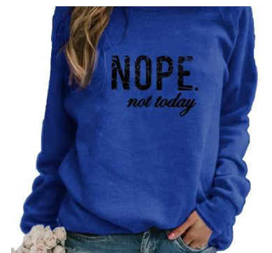 Women's Printed Round Neck Pullover Fashion Sweater