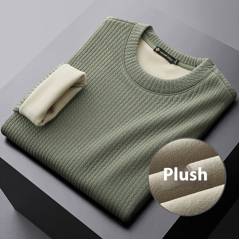 Men's Solid Color Bottoming Shirt Thickened Sweater