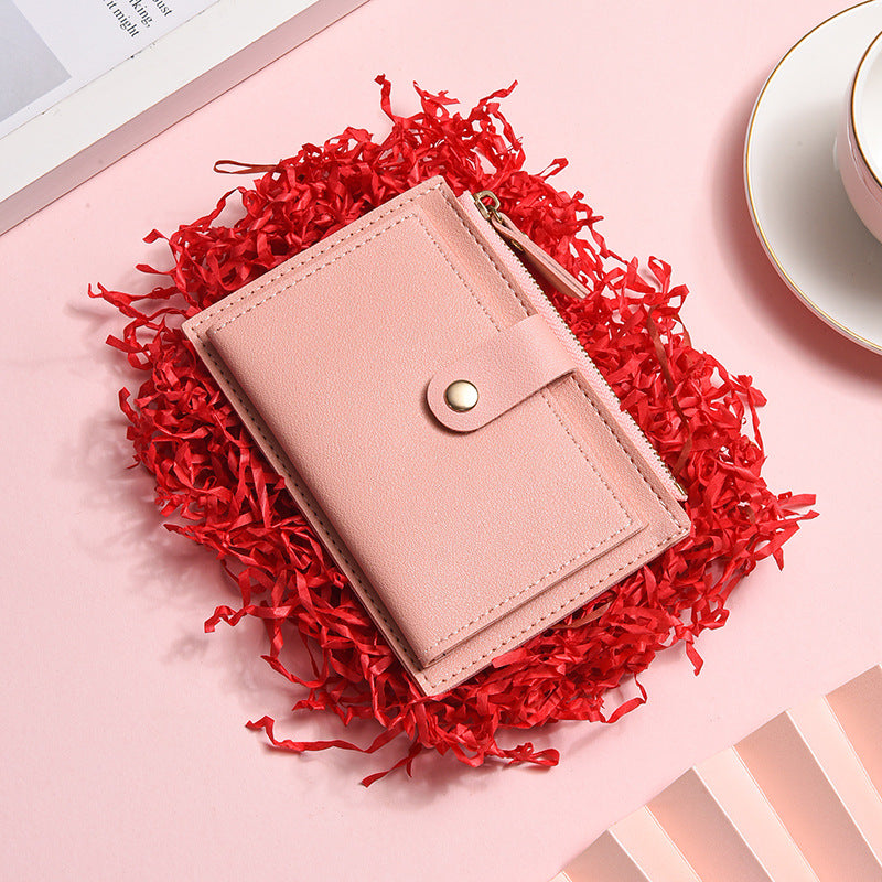 Multi Slot Student Short Zipper Coin Purse