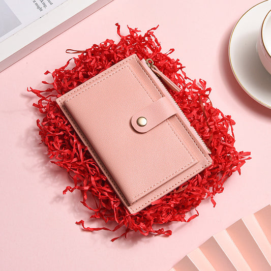Multi Slot Student Short Zipper Coin Purse