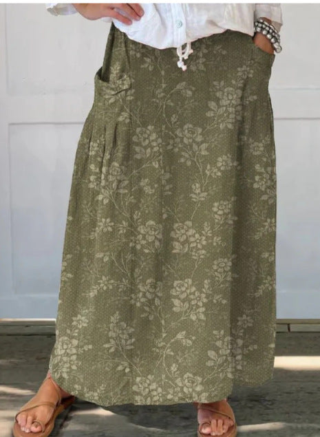Casual Retro Floral Print Holiday Sundress