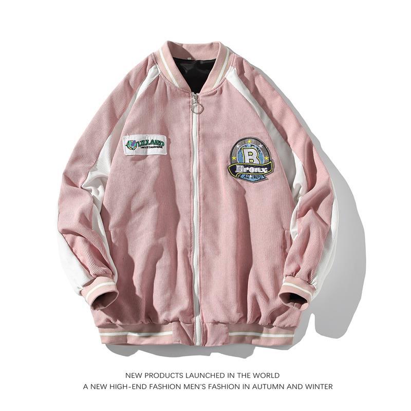 Fashion New Corduroy Baseball Uniform Women's Thin Jacket