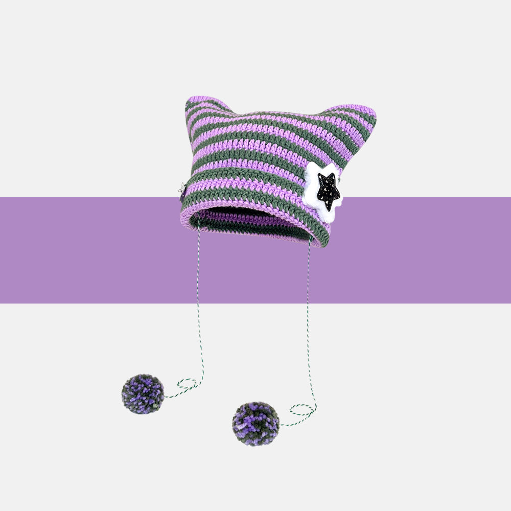 Korean Cute Thermal Head Cover Woolen Cap