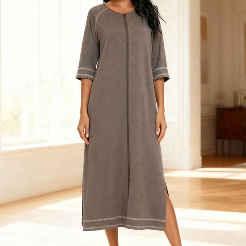 Comfortable Cardigan Womens Base-Layer Pajamas For Autumn And Winter