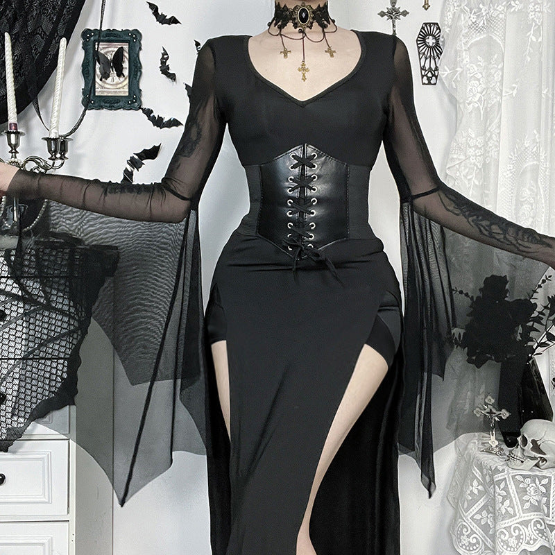 New Irregular Mesh-sleeve Dress