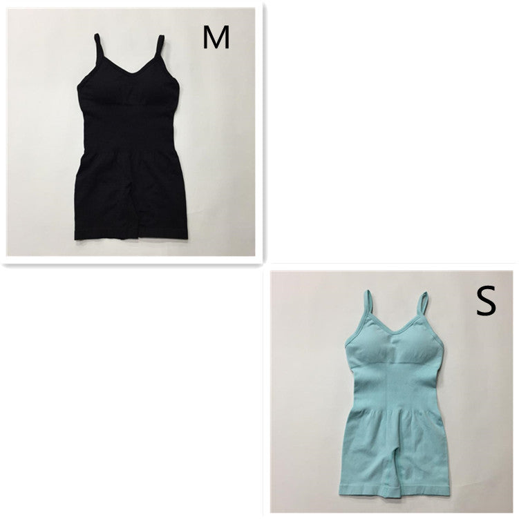 Women's Fashion Sports High Waist Seamless Knitted Sleeveless Jumpsuit