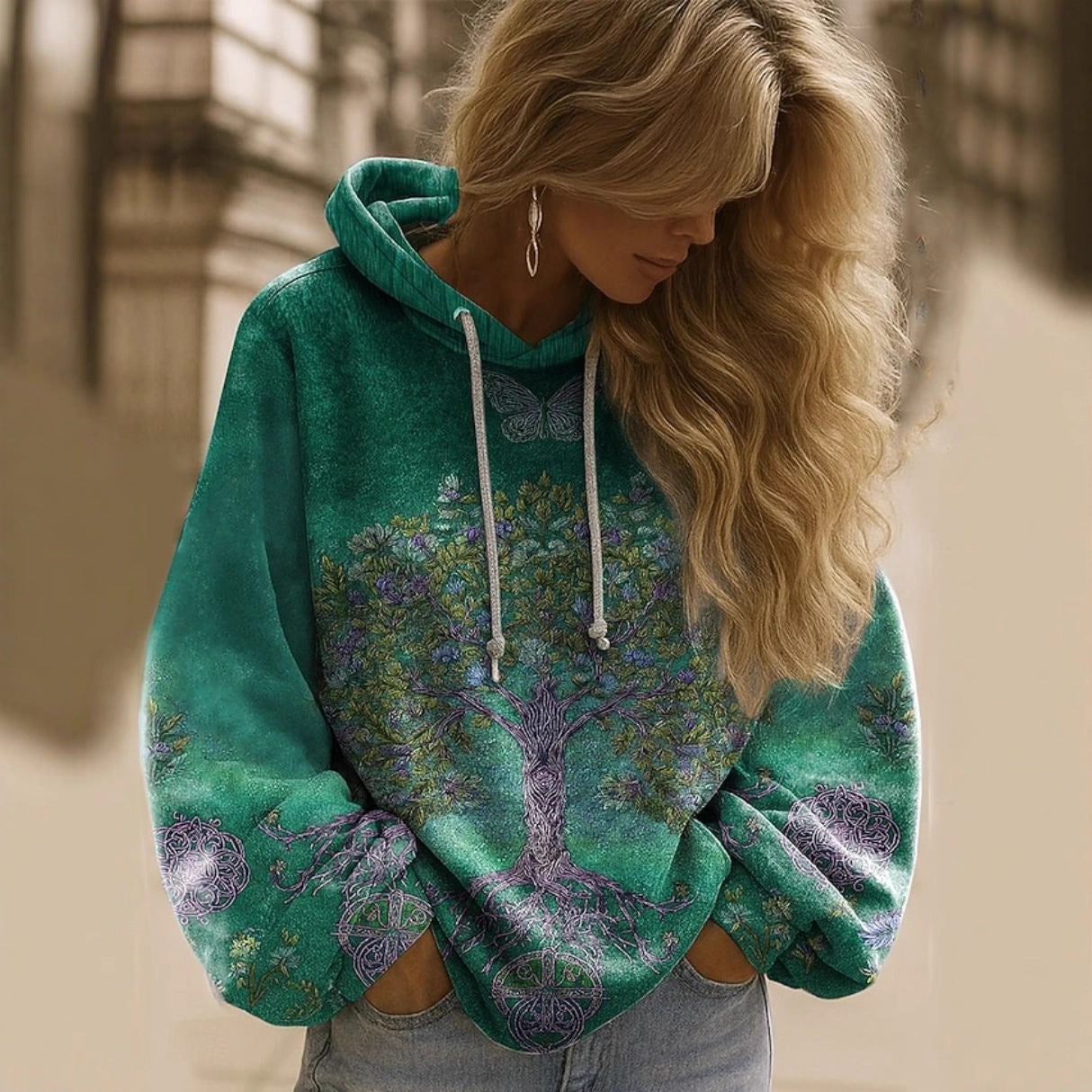 Women's Casual Long-sleeve Hooded Top