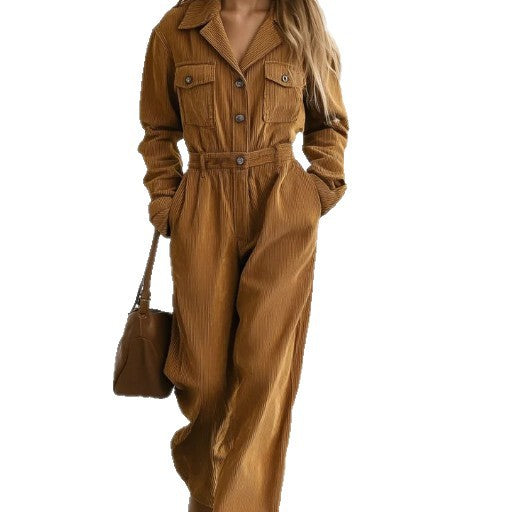 Simple Solid Color Design Womens Overalls