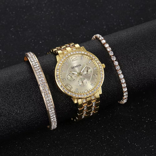 Unisex Three-piece Bracelet Watch