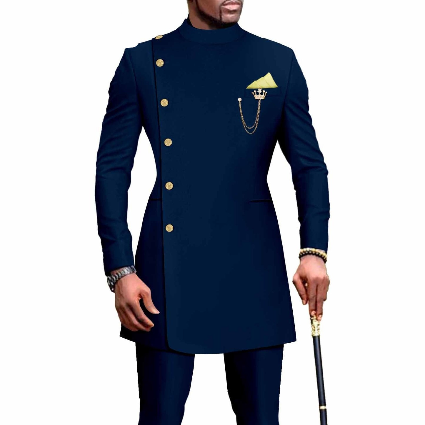 African Men's Leisure Chain Two-piece Set